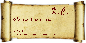 Kósz Cezarina névjegykártya